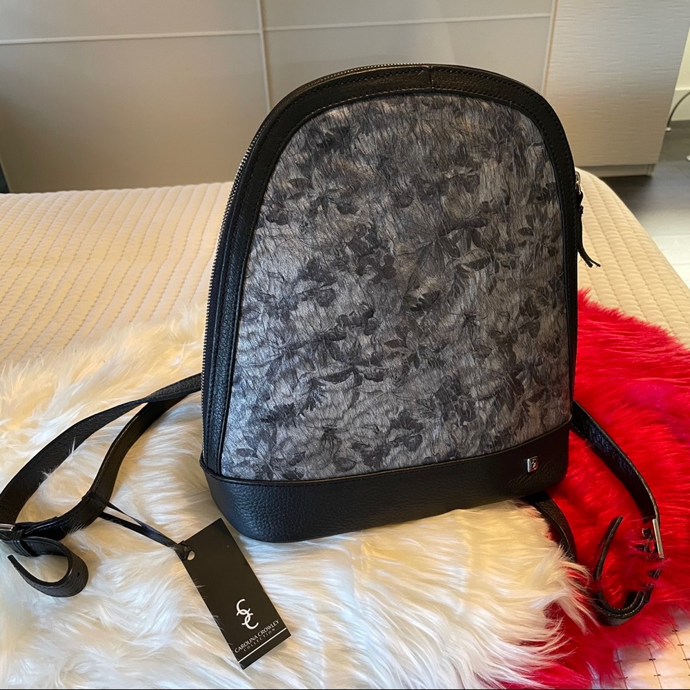 Carolina Crowley Luxury Hair on Leather bacckpack